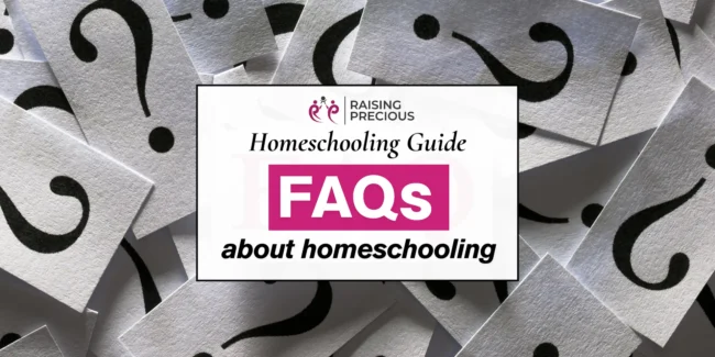 Frequently asked questions for homeschooling guide blog post