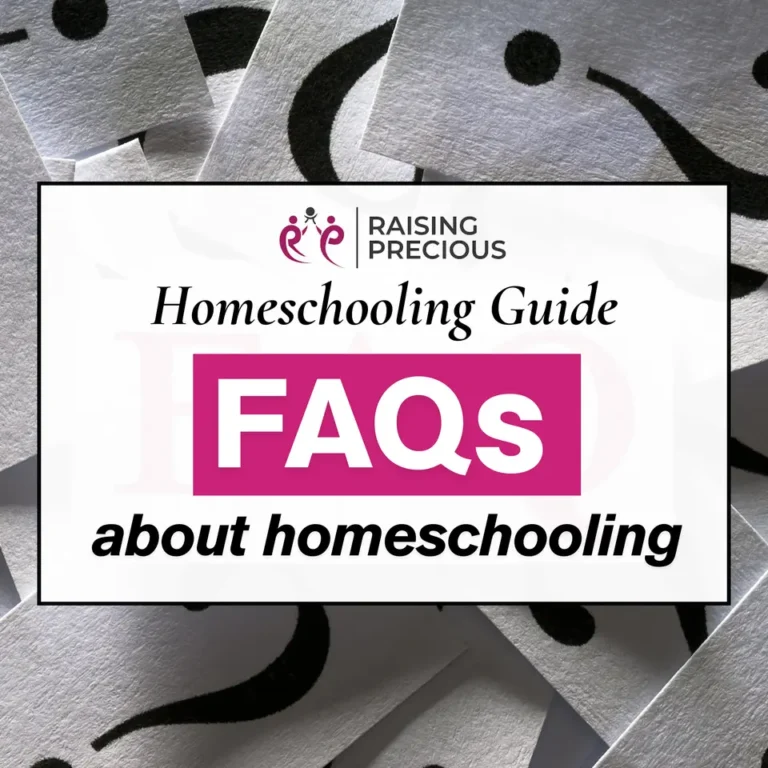 Frequently asked questions for homeschooling guide blog post