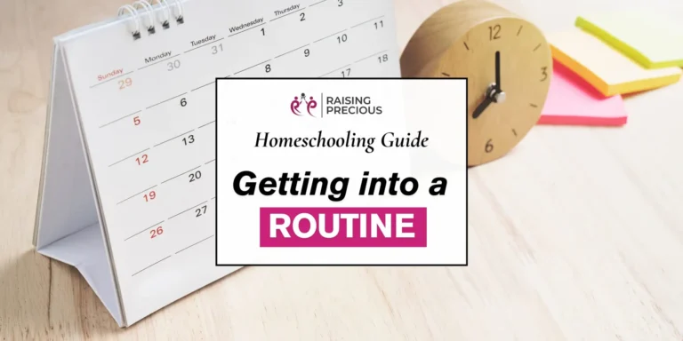 Getting into a routine while homeschooling blog post