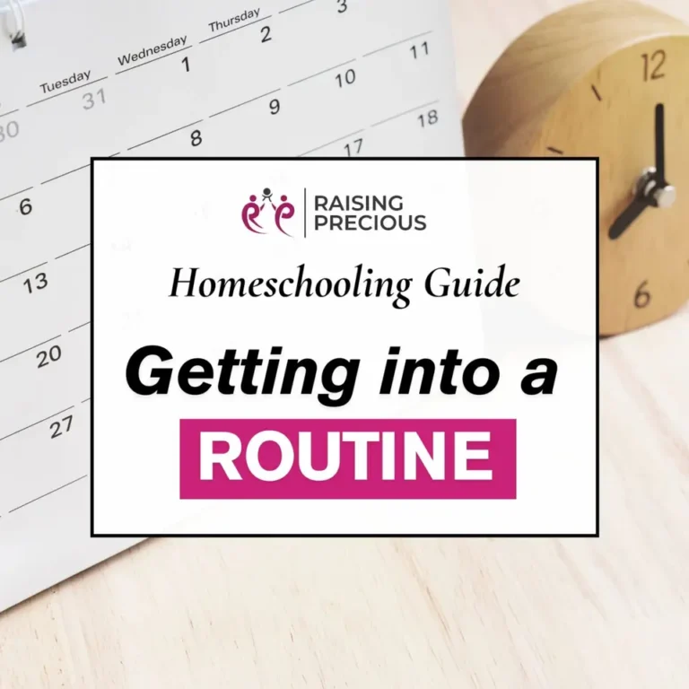 Getting into a routine while homeschooling blog post