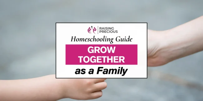 Grow together as a family while homeschooling blog header