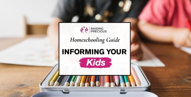 Informing your kids when parents decide to homeschool