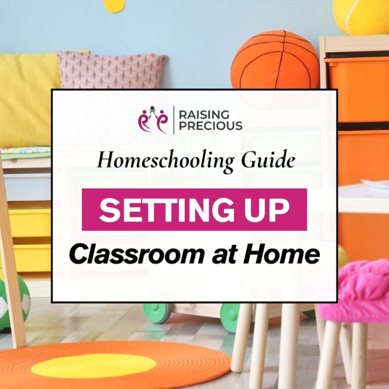Setting up classroom at home while starting homeschooling blog post